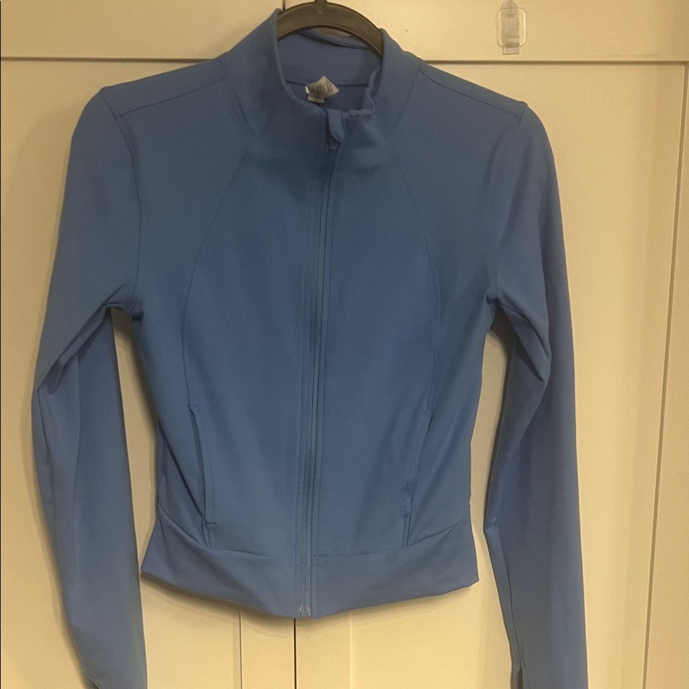 Yogalicious Women's Light Blue Bomber Jacket